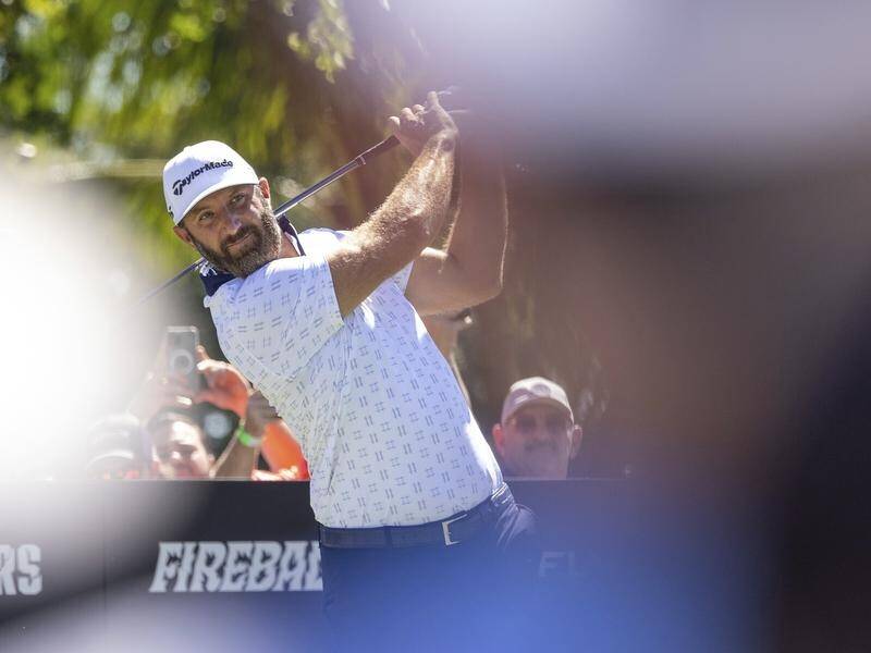 Dustin Johnson leads his 4Aces team to another win in the LIV Golf event in Miami. (AP PHOTO)