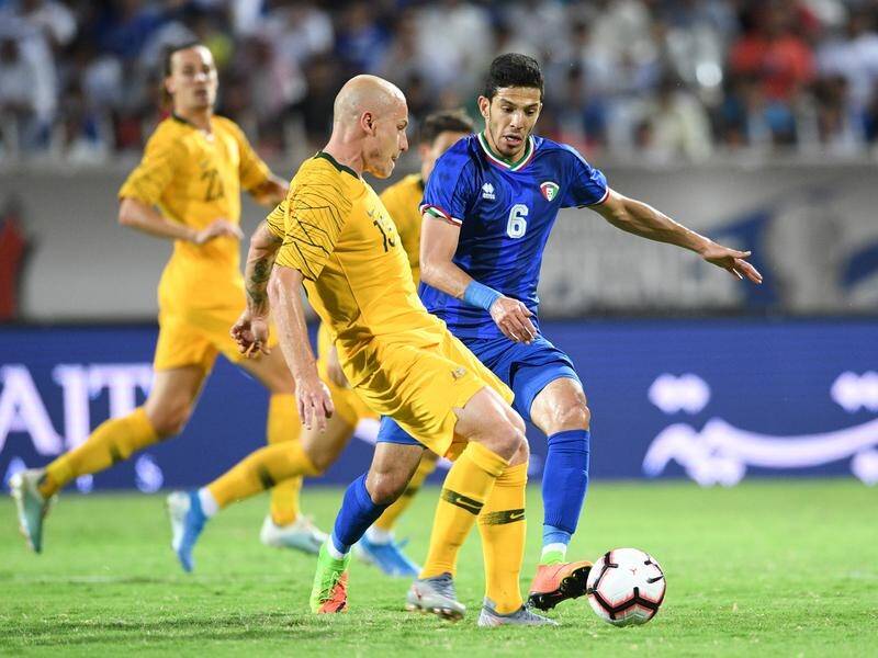 Aaron Mooy scored Australia's third goal in the 3-0 win World Cup qualifying win over Kuwait.