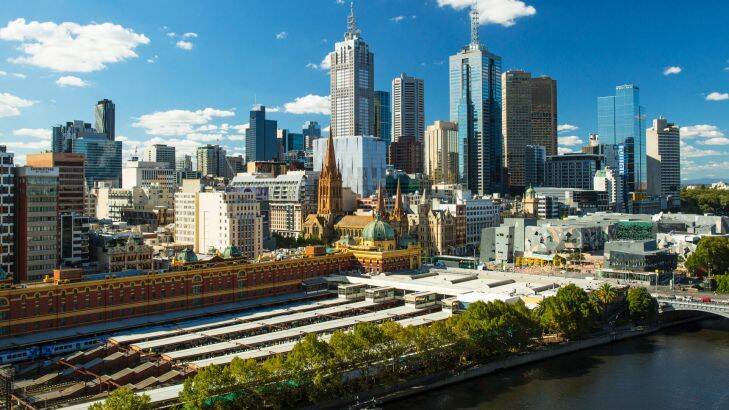 Flinders Street Station and City Skyline, Melbourne Melbourne World's Most Liveable City 7th Year.?? credit Visit Victoria