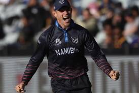 Gerhard Erasmus has led Namibia to next year's T20 World Cup in the West Indies and United States. (AP PHOTO)