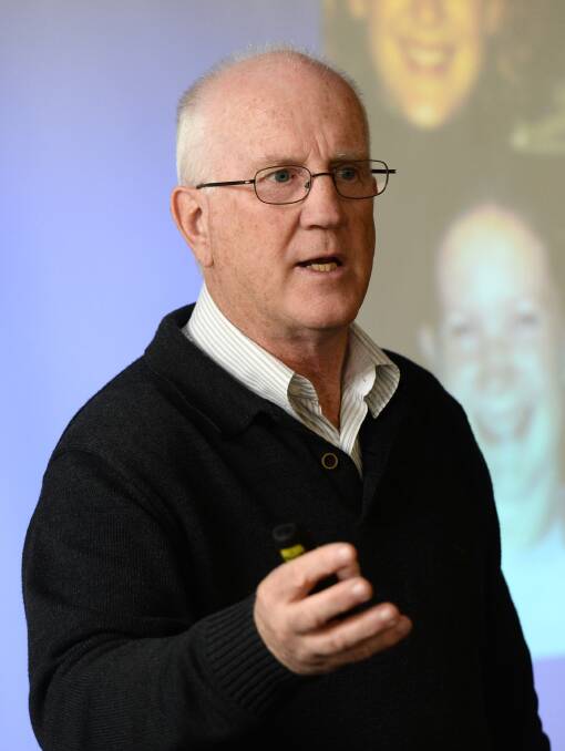 EDUCATION: John Maher gives a presentation to year 11 students at Phoenix College about road safety after the death of his daughter Carmen. Picture: Adam Trafford